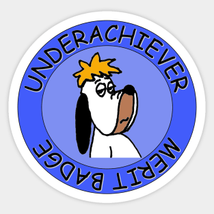 Underachiever Merit Badge Sticker